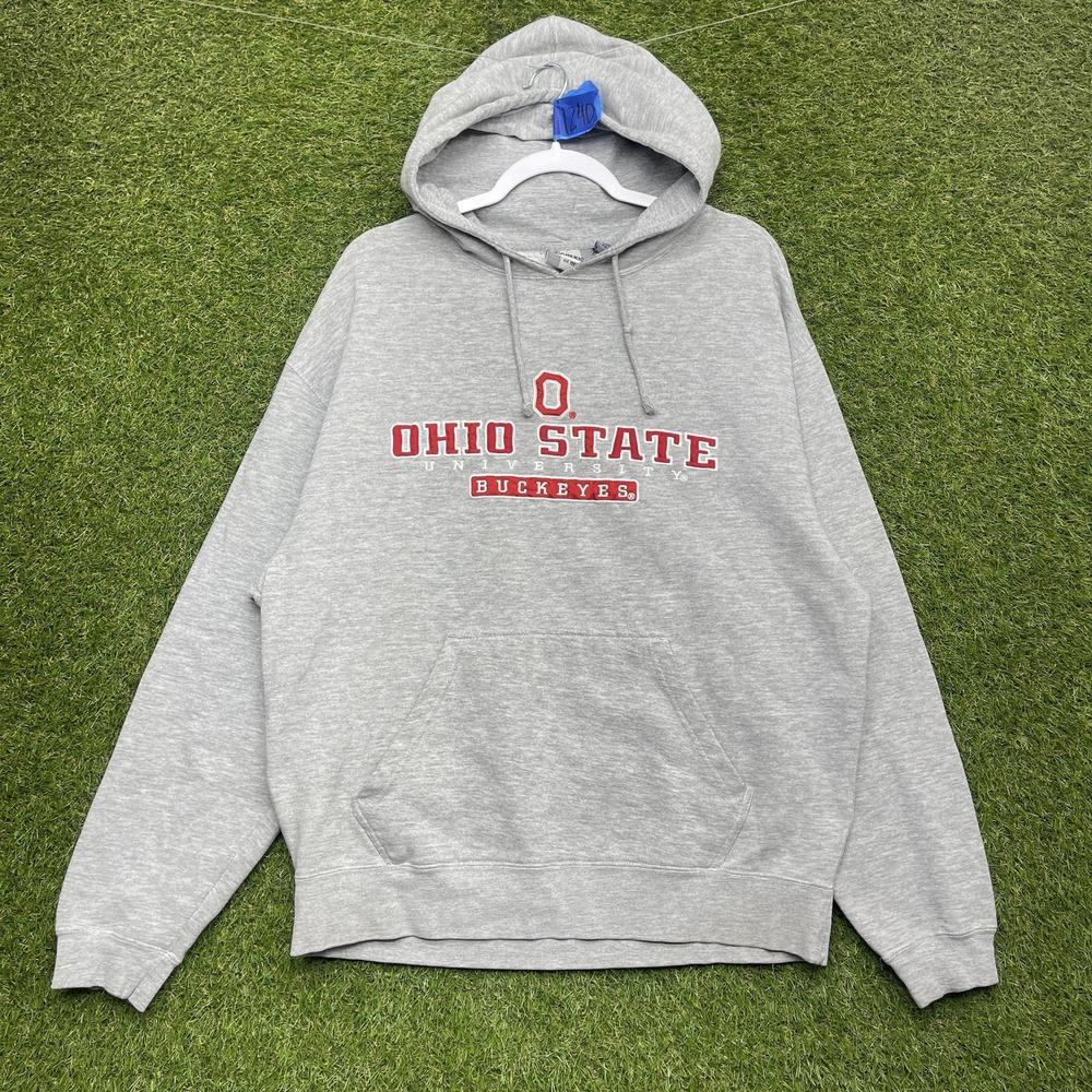 Ohio State Buckeyes Hoodie Mens XL Gray NCAA Football J America Sweatshirt